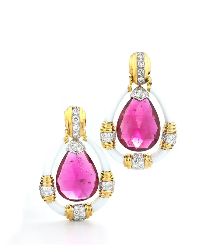 David Webb Workshop Earrings Rubellite Earrings