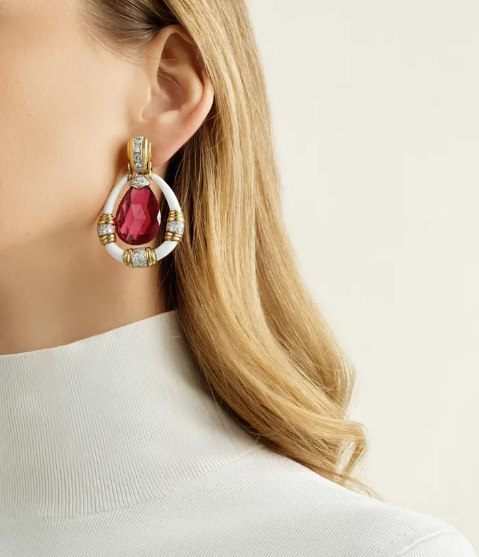 David Webb Workshop Earrings Rubellite Earrings