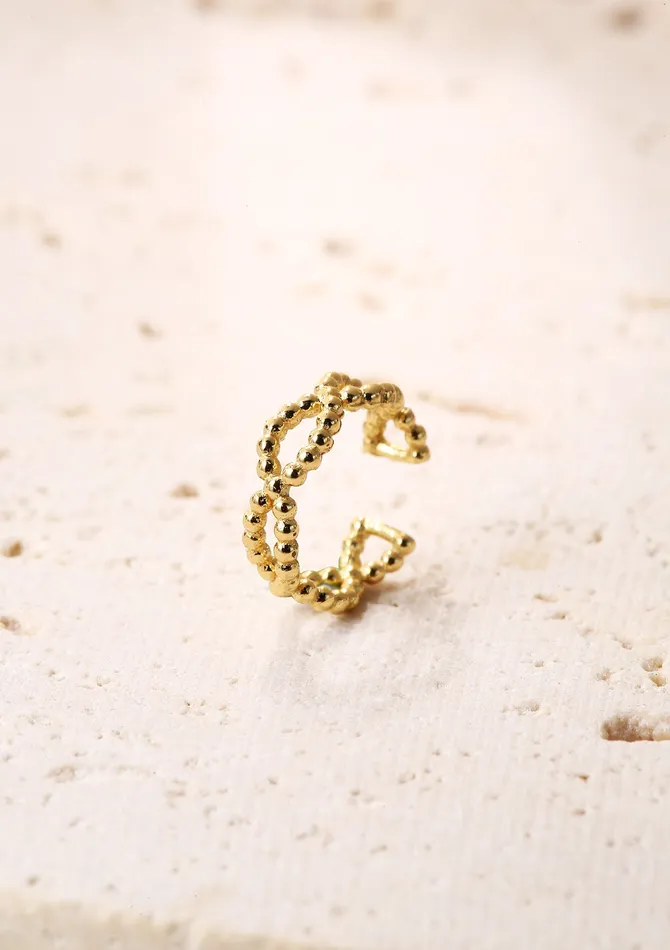 Double Helix Ear Cuff Sterling Silver Gold Hey Happiness Earrings Double Helix Ear Cuff Sterling Silver Gold Hey Happiness Earrings