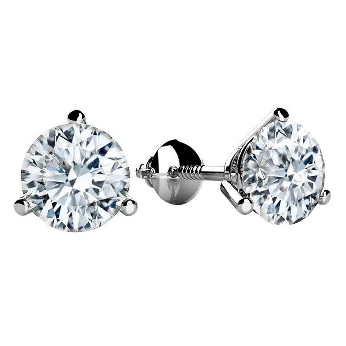Earrings 450 Ct Brilliant Cut Natural Earth Mined Diamonds Lady Studs Earrings White Gold 14K GB Earrings 450 Ct Brilliant Cut Natural Earth Mined Diamonds Lady Studs Earrings White Gold 14K GB