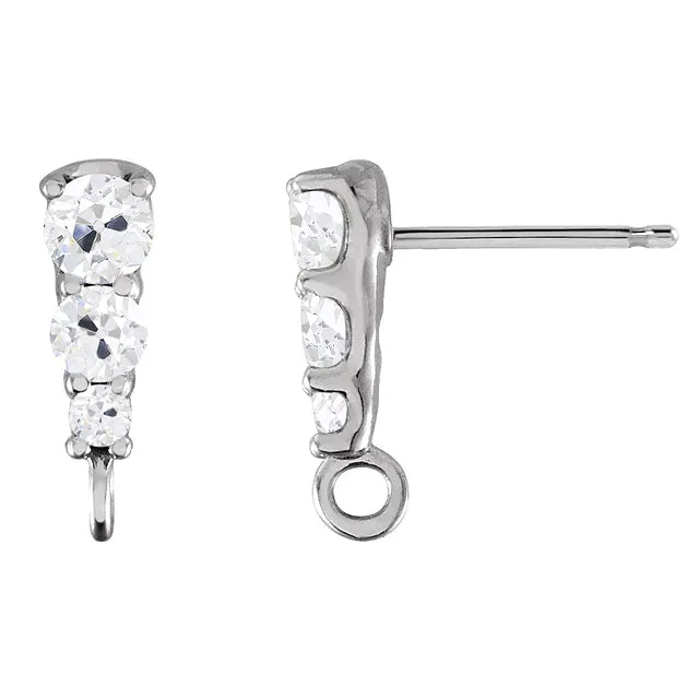 Earrings 8 Carats Round Old Miner 3 Stone Genuine Diamond Stud Earrings White Gold HarryChadEntcom Earrings 8 Carats Round Old Miner 3 Stone Genuine Diamond Stud Earrings White Gold HarryChadEntcom