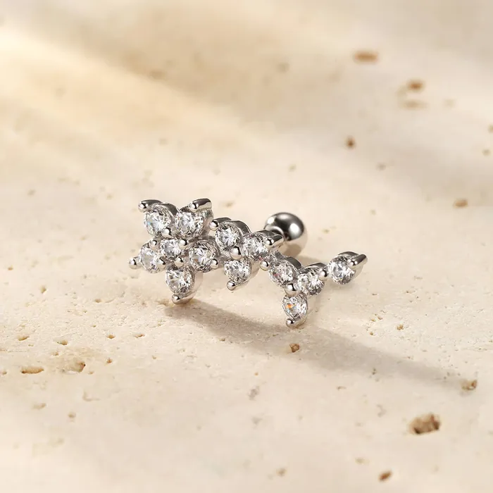Earrings Bloom Stud Earring Piercing Sterling Silver Hey Happiness Earrings Bloom Stud Earring Piercing Sterling Silver Hey Happiness