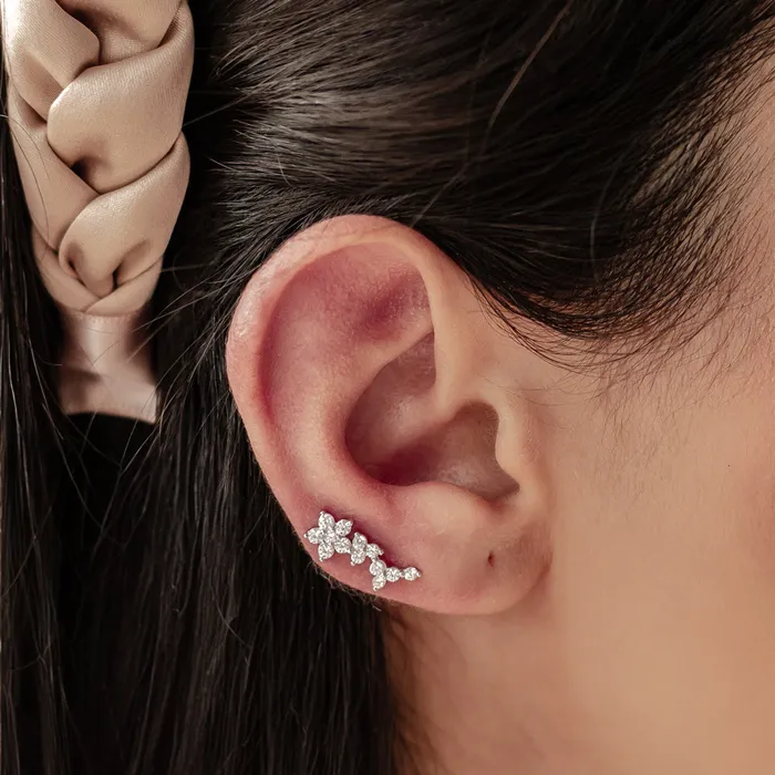 Earrings Bloom Stud Earring Piercing Sterling Silver Hey Happiness Earrings Bloom Stud Earring Piercing Sterling Silver Hey Happiness