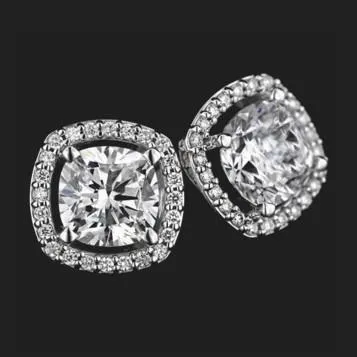 Earrings GB Sparkling 350 Carats Natural Earth Mined Diamond Ladies Stud Earrings White Gold 14K Earrings GB Sparkling 350 Carats Natural Earth Mined Diamond Ladies Stud Earrings White Gold 14K