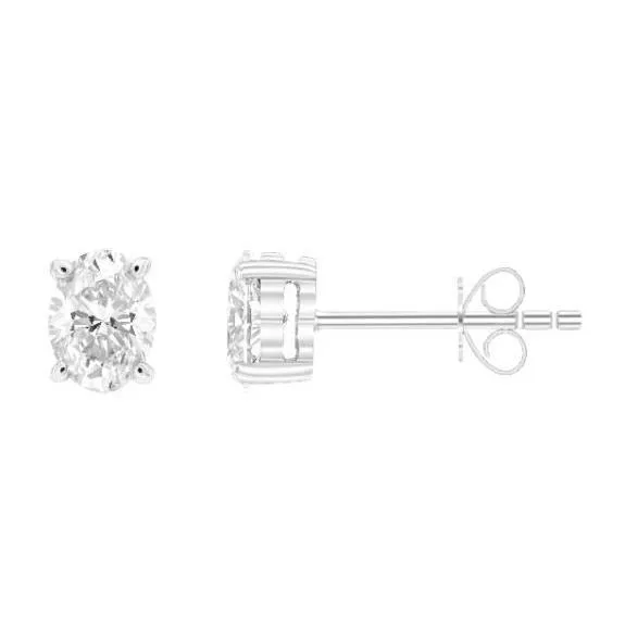 Earrings GB White Gold 14K Prong Set Oval Cut 350 Ct Natural Earth Mined Diamonds Studs Earrings Earrings GB White Gold 14K Prong Set Oval Cut 350 Ct Natural Earth Mined Diamonds Studs Earrings