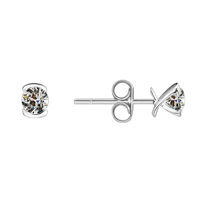 Earrings HarryChadEntcom Solitaire Round Natural Diamond Old Miner Stud Earring Half Bezel Set 2 Carats Earrings HarryChadEntcom Solitaire Round Natural Diamond Old Miner Stud Earring Half Bezel Set 2 Carats
