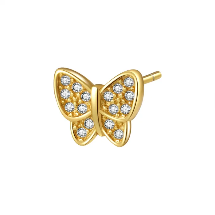 Earrings Hey Happiness Butterfly Stud Earring Sterling Silver Earrings Hey Happiness Butterfly Stud Earring Sterling Silver