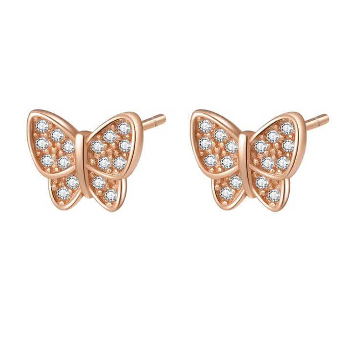 Earrings Hey Happiness Butterfly Stud Earring Sterling Silver Earrings Hey Happiness Butterfly Stud Earring Sterling Silver