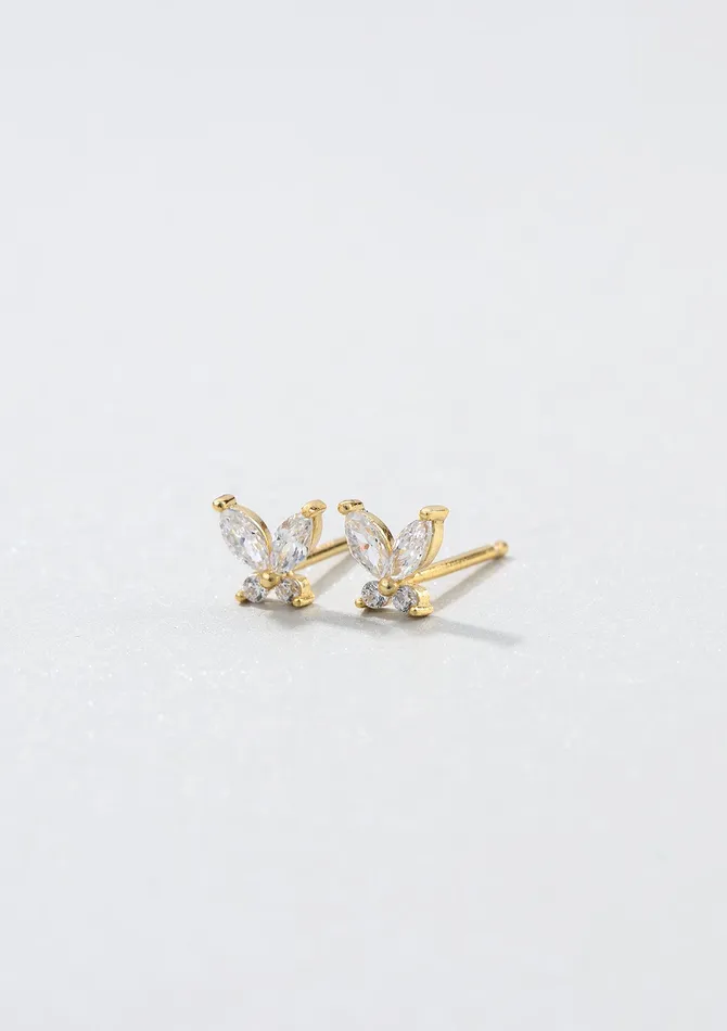 Earrings Hey Happiness Gemstone Butterfly Earrings Sterling Silver Gold Earrings Hey Happiness Gemstone Butterfly Earrings Sterling Silver Gold