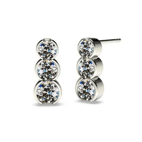 Earrings Mined Diamond Drop Gold Earrings Round Old Miner Cut 5 Carats White HarryChadEntcom Earrings Mined Diamond Drop Gold Earrings Round Old Miner Cut 5 Carats White HarryChadEntcom