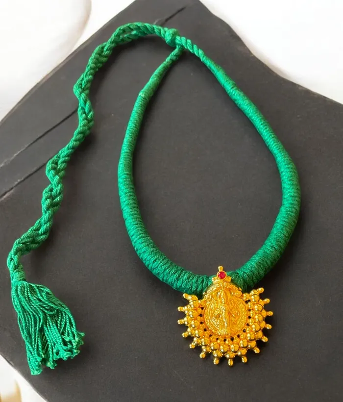 Earrings Silversmith The Nagara Lakshmi Silver Thread Necklace Earrings Green Earrings Silversmith The Nagara Lakshmi Silver Thread Necklace Earrings Green