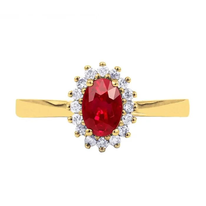GB 3 Ct Oval Cut Red Ruby And Round Natural Earth Mined Diamond Ring Yellow Gold Jewelry Rings GB 3 Ct Oval Cut Red Ruby And Round Natural Earth Mined Diamond Ring Yellow Gold Jewelry Rings