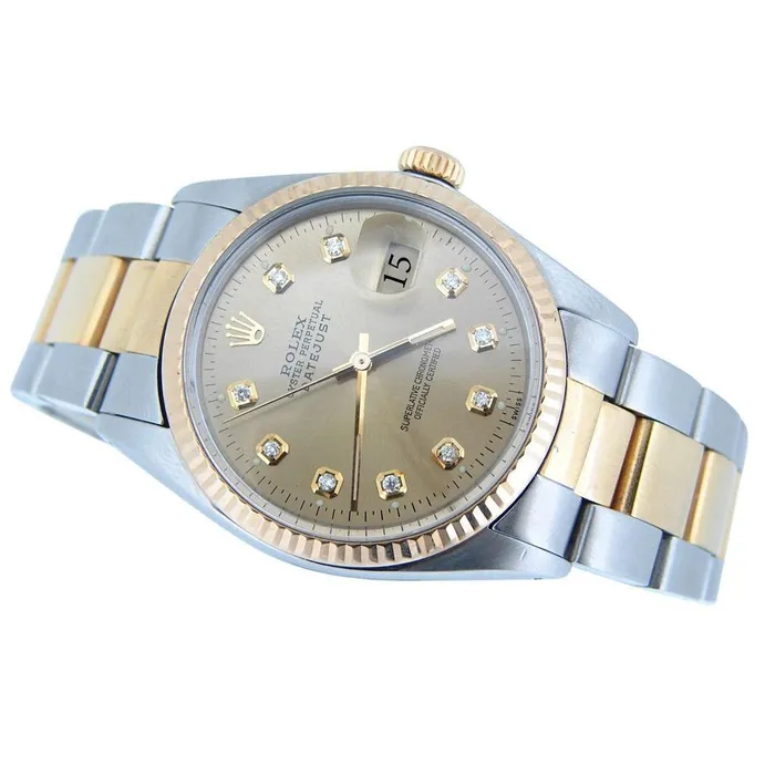 GB Bracelets Diamond Dial Rolex Datjust Watch Ss Gold Bracelet Fluted Bezel GB Bracelets Diamond Dial Rolex Datjust Watch Ss Gold Bracelet Fluted Bezel
