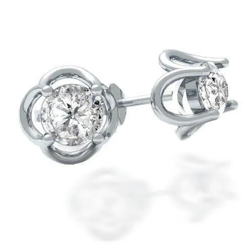 GB Earrings 15 Ct Round Solitaire Natural Earth Mined Diamond Women Stud Earring GB Earrings 15 Ct Round Solitaire Natural Earth Mined Diamond Women Stud Earring