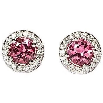 GB Earrings Round 8 Carats Tourmaline Natural Earth Mined Diamond Stud Pave Earring White Gold 14K GB Earrings Round 8 Carats Tourmaline Natural Earth Mined Diamond Stud Pave Earring White Gold 14K