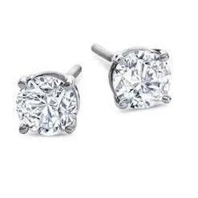GB Earrings Round Cut Real Natural Earth Mined Diamond Stud Solitaire Earrings 3 Carats White Gold 14K GB Earrings Round Cut Real Natural Earth Mined Diamond Stud Solitaire Earrings 3 Carats White Gold 14K