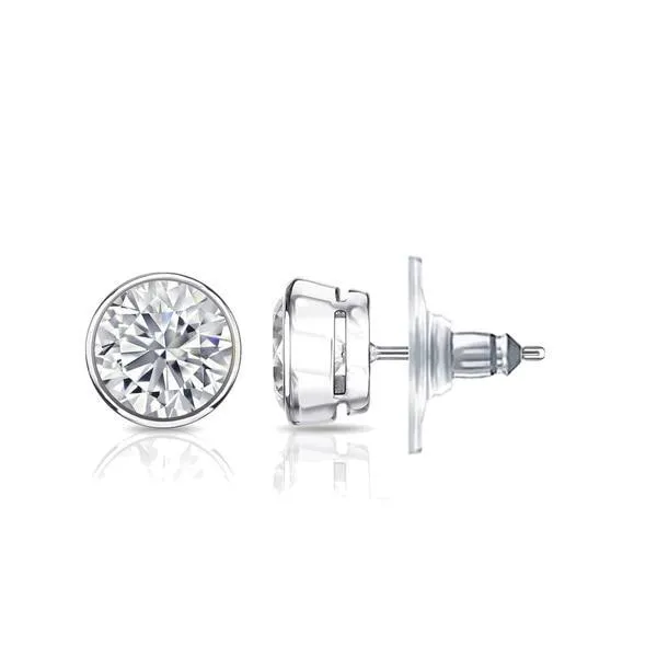 GB Earrings Sparkling Bezel Set 250 Ct Round Cut Natural Earth Mined Diamonds Studs Earrings GB Earrings Sparkling Bezel Set 250 Ct Round Cut Natural Earth Mined Diamonds Studs Earrings