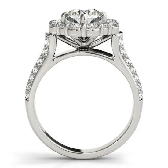 GB Natural Earth Mined Diamond Flower Style Halo Engagement Ring 3 Carats Ladies Jewelry New Rings GB Natural Earth Mined Diamond Flower Style Halo Engagement Ring 3 Carats Ladies Jewelry New Rings