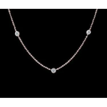 GB Necklaces 4 Carats Yard Genuine Natural Earth Mined Diamonds Necklace Pendant Rose Gold Yards GB Necklaces 4 Carats Yard Genuine Natural Earth Mined Diamonds Necklace Pendant Rose Gold Yards