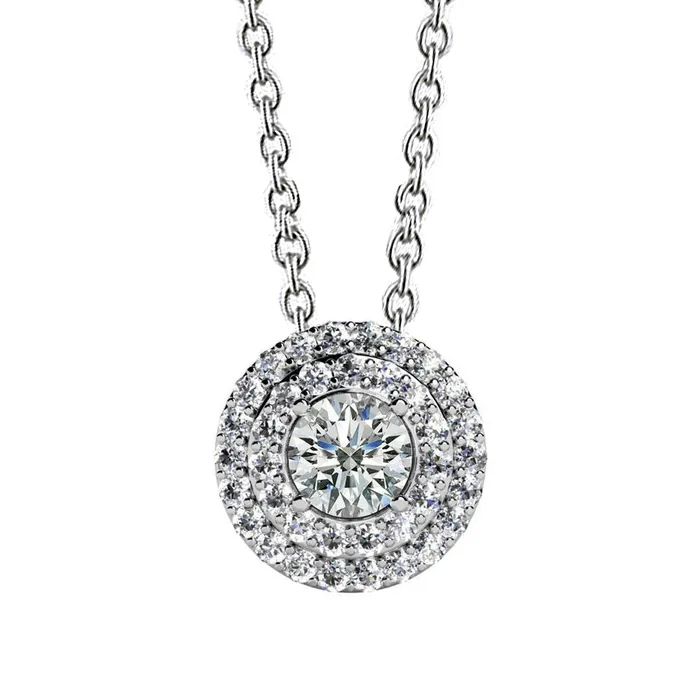 GB Necklaces Sparkling Round Brilliant 187 Ct Natural Earth Mined Diamonds Pendant Necklace
