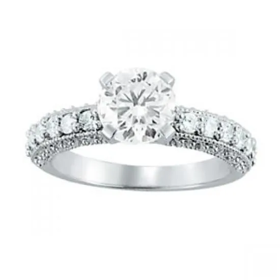 GB Rings 105 Carats Natural Earth Mined Diamond Lady Engagement Gold Solitaire Ring With Accents GB Rings 105 Carats Natural Earth Mined Diamond Lady Engagement Gold Solitaire Ring With Accents