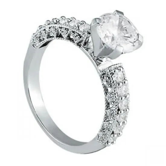 GB Rings 105 Carats Natural Earth Mined Diamond Lady Engagement Gold Solitaire Ring With Accents GB Rings 105 Carats Natural Earth Mined Diamond Lady Engagement Gold Solitaire Ring With Accents