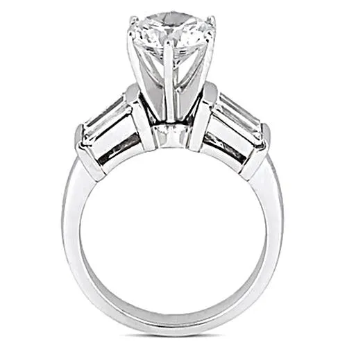 GB Rings 251 Carats Natural Earth Mined Diamond Engagement Ring White Gold Jewelry
