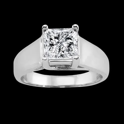 GB Rings 2 Carat Trellis Setting Princess Natural Earth Mined Diamond Ring GB Rings 2 Carat Trellis Setting Princess Natural Earth Mined Diamond Ring