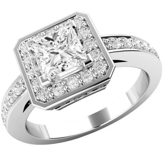 GB Rings Genuine Natural Earth Mined Diamond Halo Anniversary Ring 385 Carats White Gold 14K GB Rings Genuine Natural Earth Mined Diamond Halo Anniversary Ring 385 Carats White Gold 14K