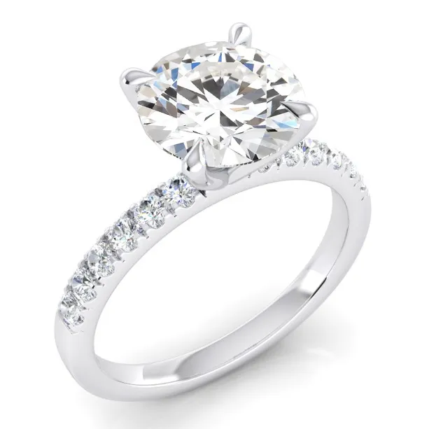 GB Rings Lab Grown Diamond Engagement Ring 79 Carats Round Diamonds White Gold 14K GB Rings Lab Grown Diamond Engagement Ring 79 Carats Round Diamonds White Gold 14K