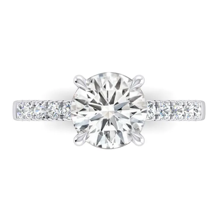 GB Rings Lab Grown Diamond Engagement Ring 79 Carats Round Diamonds White Gold 14K GB Rings Lab Grown Diamond Engagement Ring 79 Carats Round Diamonds White Gold 14K