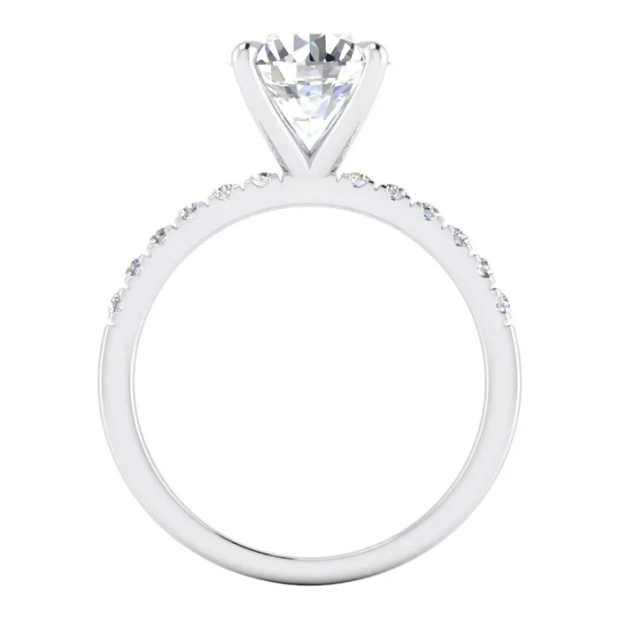 GB Rings Lab Grown Diamond Engagement Ring 79 Carats Round Diamonds White Gold 14K GB Rings Lab Grown Diamond Engagement Ring 79 Carats Round Diamonds White Gold 14K