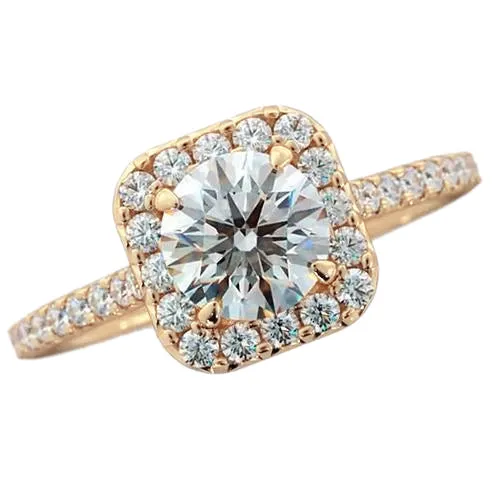 GB Rings Natural Earth Mined Diamond Engagement Ring Halo 225 Carats Yellow Gold Women Jewelry GB Rings Natural Earth Mined Diamond Engagement Ring Halo 225 Carats Yellow Gold Women Jewelry