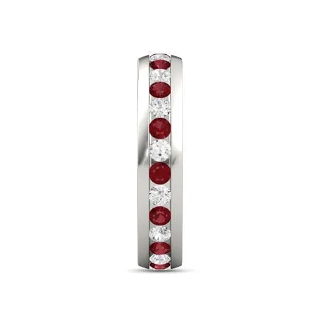 GB Rings Natural Earth Mined Diamond Round Ruby Eternity Band 250 Carats White Gold 14K GB Rings Natural Earth Mined Diamond Round Ruby Eternity Band 250 Carats White Gold 14K