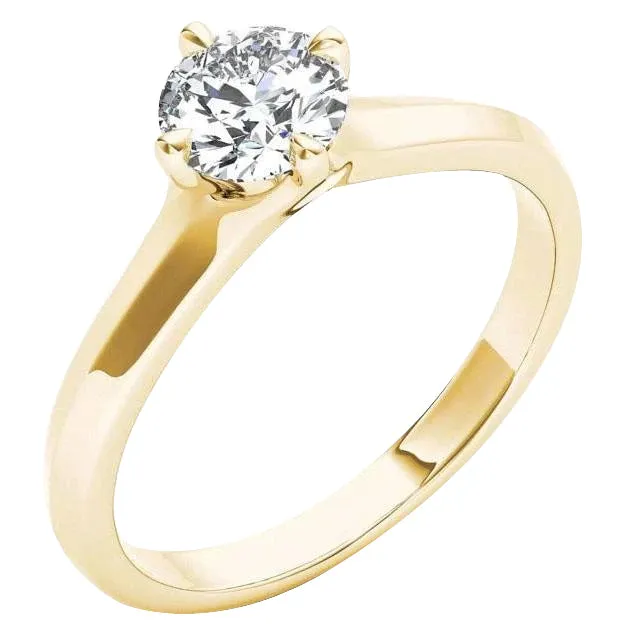 GB Rings Solitaire 150 Carat Round Real Natural Earth Mined Diamond Anniversary Ring 14K Yellow Gold GB Rings Solitaire 150 Carat Round Real Natural Earth Mined Diamond Anniversary Ring 14K Yellow Gold