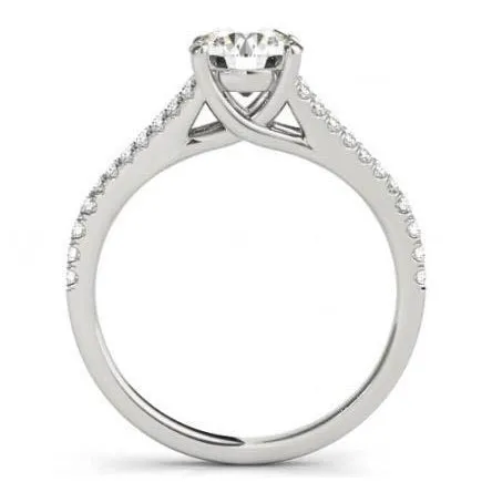GB Rings Solitaire With Accents Round Natural Earth Mined Diamond 150 Carats Ring White Gold 14K GB Rings Solitaire With Accents Round Natural Earth Mined Diamond 150 Carats Ring White Gold 14K