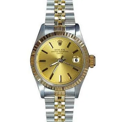 GB Watches Fluted Bezel Champagne Stick Dial Rolex Date Women Watch Jubilee GB Watches Fluted Bezel Champagne Stick Dial Rolex Date Women Watch Jubilee