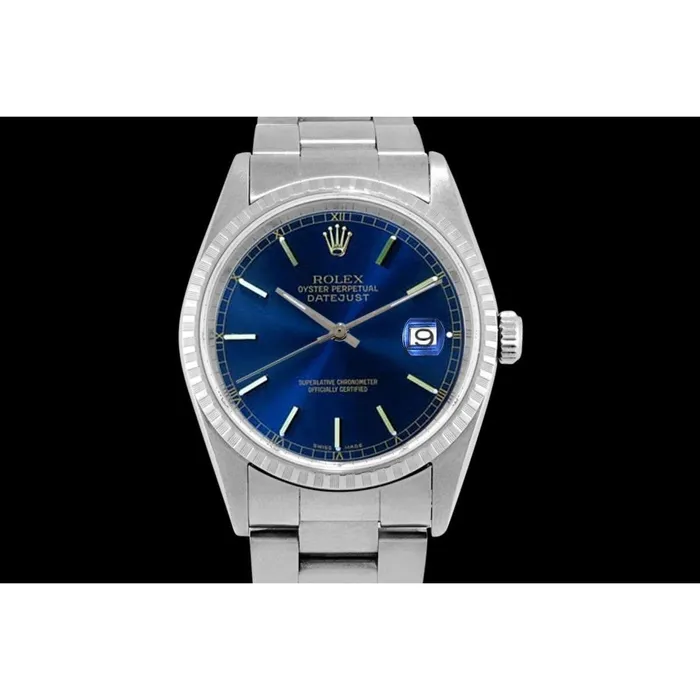 GB Watches Fluted Bezel Rolex Date Just Watch Oyster Perpetual Stick Dial QUICK SET