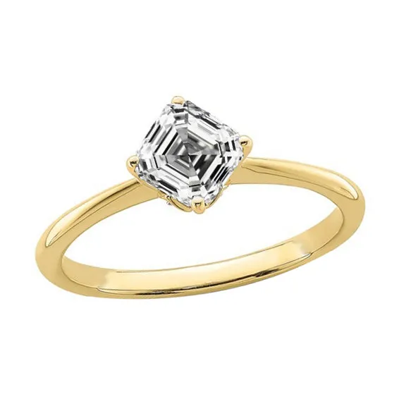 HarryChadEntcom Asscher Natural Earth Mined Diamond Solitaire Ring Yellow Gold Womens Jewelry 2 Carats Rings HarryChadEntcom Asscher Natural Earth Mined Diamond Solitaire Ring Yellow Gold Womens Jewelry 2 Carats Rings