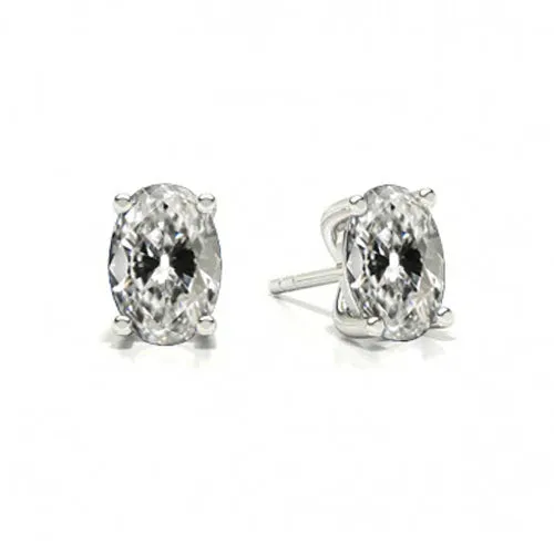 HarryChadEntcom Earrings Oval Old Cut Earrings Earth Mined Diamond Stud 3 Carats White Gold HarryChadEntcom Earrings Oval Old Cut Earrings Earth Mined Diamond Stud 3 Carats White Gold