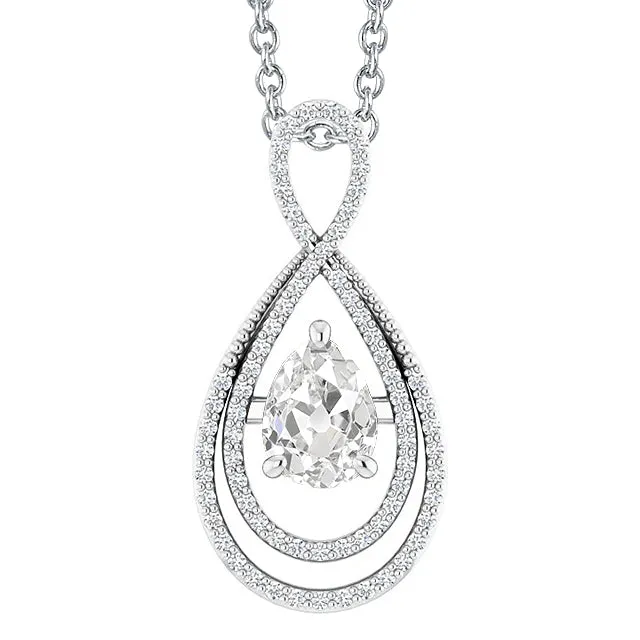 HarryChadEntcom Necklaces White Gold 14K Natural Earth Mined Diamond Pendant Round Pear Old Mine Cut 350 Carats HarryChadEntcom Necklaces White Gold 14K Natural Earth Mined Diamond Pendant Round Pear Old Mine Cut 350 Carats