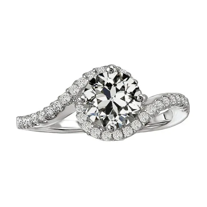 HarryChadEntcom Old European Natural Earth Mined Diamond Ring Twisted Shank Rings HarryChadEntcom Old European Natural Earth Mined Diamond Ring Twisted Shank Rings