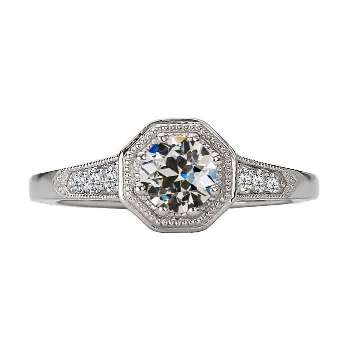 HarryChadEntcom Real Round Genuine Diamond Old Miner Ring 2 Carats Filigree White Gold Rings HarryChadEntcom Real Round Genuine Diamond Old Miner Ring 2 Carats Filigree White Gold Rings