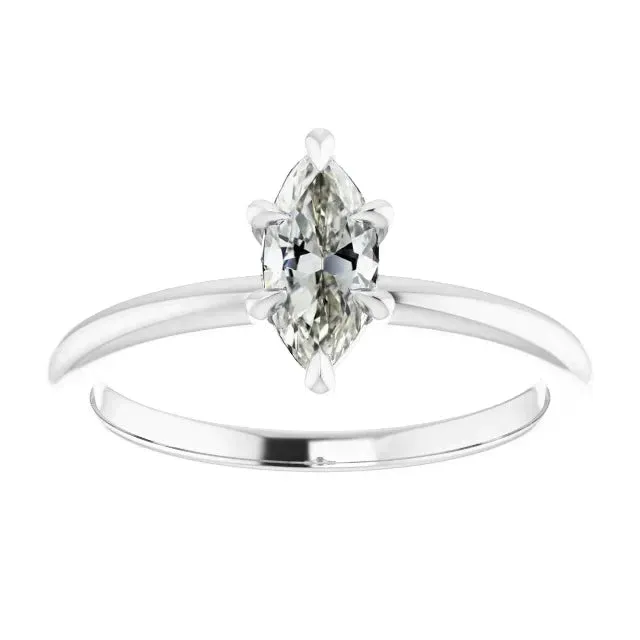 HarryChadEntcom Rings 1 Carat Solitaire Marquise Earth Mined Diamond Ring