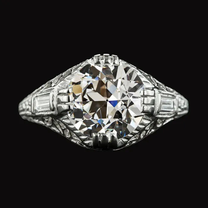 HarryChadEntcom Rings 30K Vintage Style Natural Earth Mined Diamond Engagement Ring HarryChadEntcom Rings 30K Vintage Style Natural Earth Mined Diamond Engagement Ring