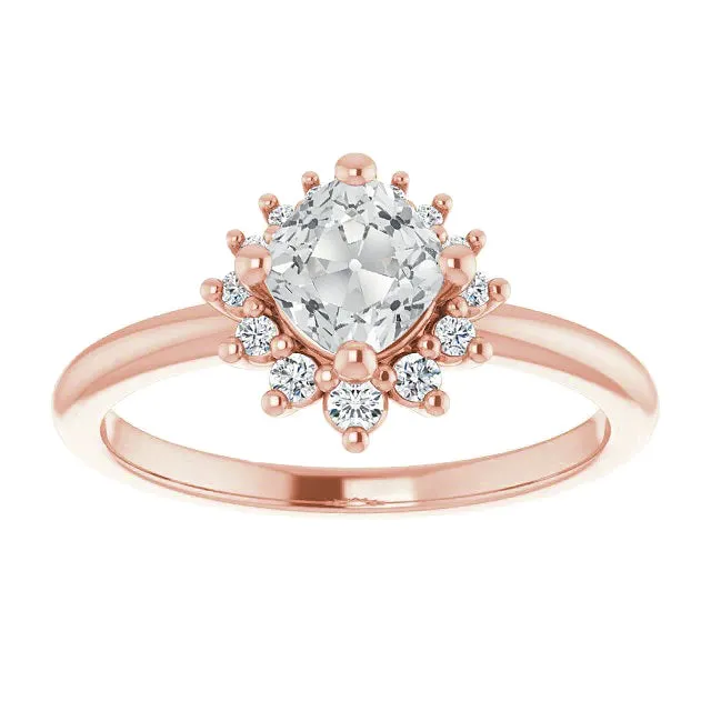 HarryChadEntcom Rings Anniversary Halo Old Cut Cushion Natural Earth Mined Diamond Ring 425 Carats Gold HarryChadEntcom Rings Anniversary Halo Old Cut Cushion Natural Earth Mined Diamond Ring 425 Carats Gold
