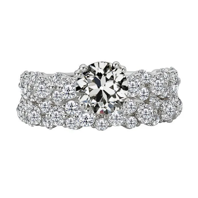 HarryChadEntcom Rings Cluster Natural Earth Mined Diamond Engagement Ring Set Old Miner 14K Gold 6 Carats HarryChadEntcom Rings Cluster Natural Earth Mined Diamond Engagement Ring Set Old Miner 14K Gold 6 Carats