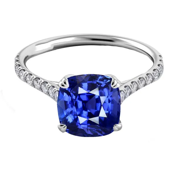 HarryChadEntcom Rings Cushion Sapphire Gemstone Ring 350 Carats Double Prong Natural Earth Mined Diamonds HarryChadEntcom Rings Cushion Sapphire Gemstone Ring 350 Carats Double Prong Natural Earth Mined Diamonds
