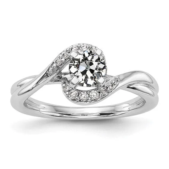HarryChadEntcom Rings Engagement Ring Round Old Miner Real Natural Earth Mined Diamond Bypass Set 2 Carats HarryChadEntcom Rings Engagement Ring Round Old Miner Real Natural Earth Mined Diamond Bypass Set 2 Carats