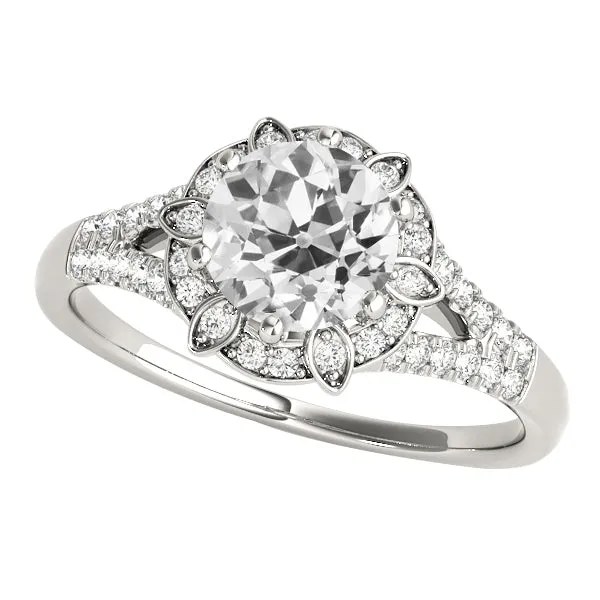 HarryChadEntcom Rings Halo Round Ring Old Miner Natural Earth Mined Diamonds Split Shank 14K Gold 425 Carats HarryChadEntcom Rings Halo Round Ring Old Miner Natural Earth Mined Diamonds Split Shank 14K Gold 425 Carats